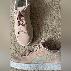 pink adult puma sneakers